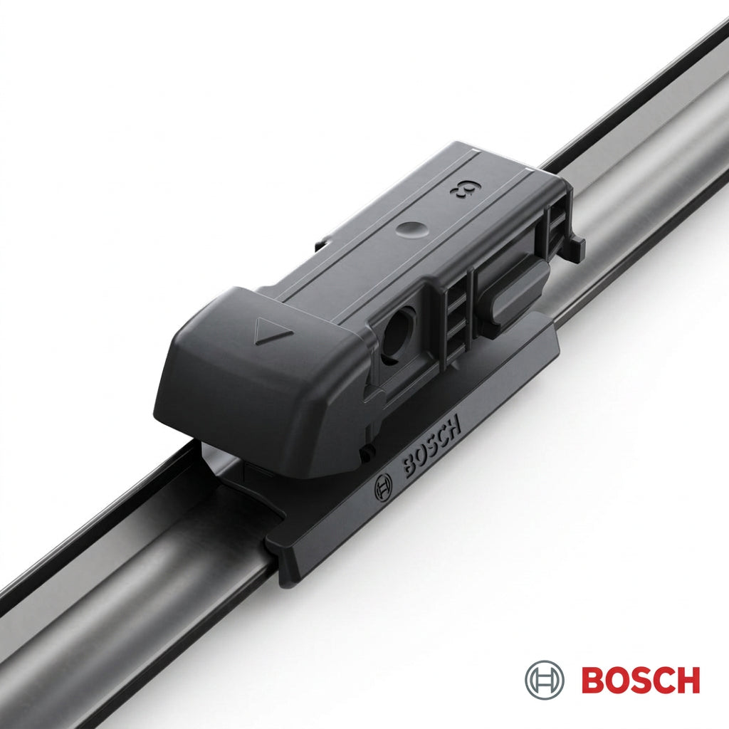 Detaliu al adaptorului original preasamblat Bosch Aerotwin A744S