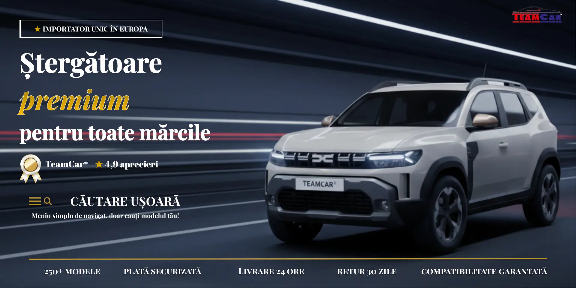 Baner TeamCar cu Dacia Duster