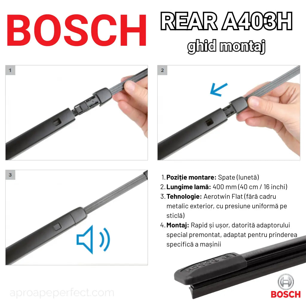 Bosch A403H - Ghid montaj