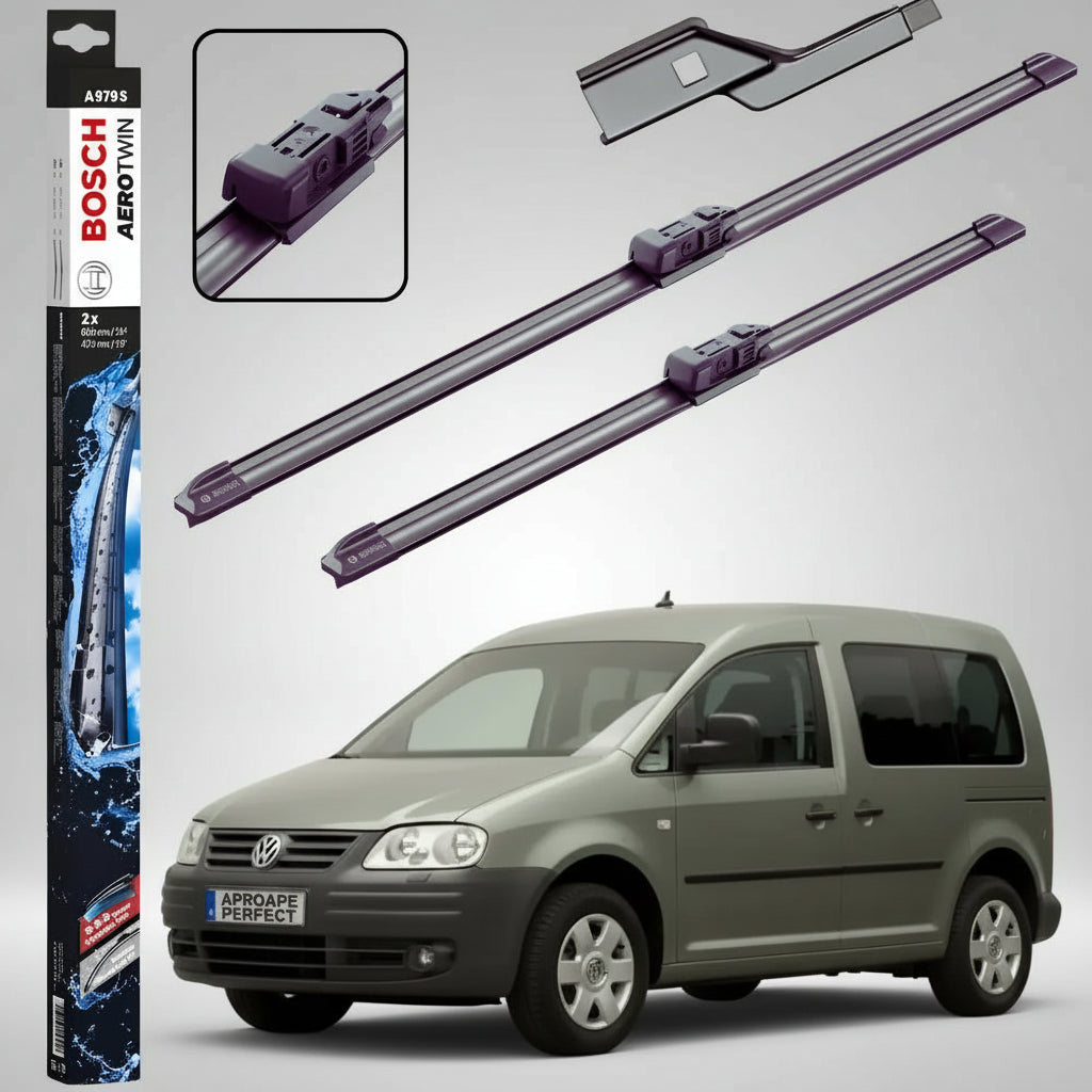 Set Dedicat Ștergătoare față pentru VW Caddy III Box Body/MPV 2004-2015 | Bosch Aerotwin A979S
