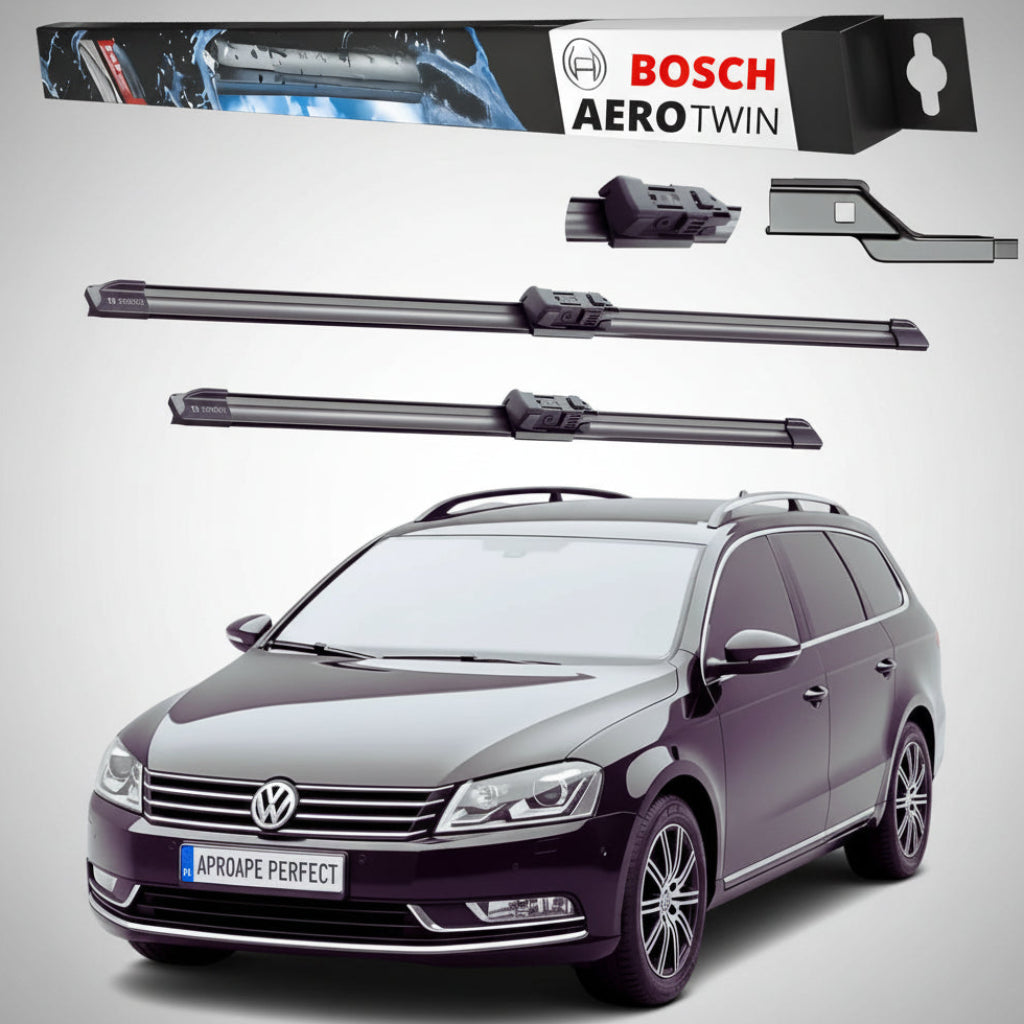 Set Dedicat Ștergătoare față pentru VW Passat B7 Variant (365) 2010-2015 , prindere push-button, Bosch Aerotwin A979S