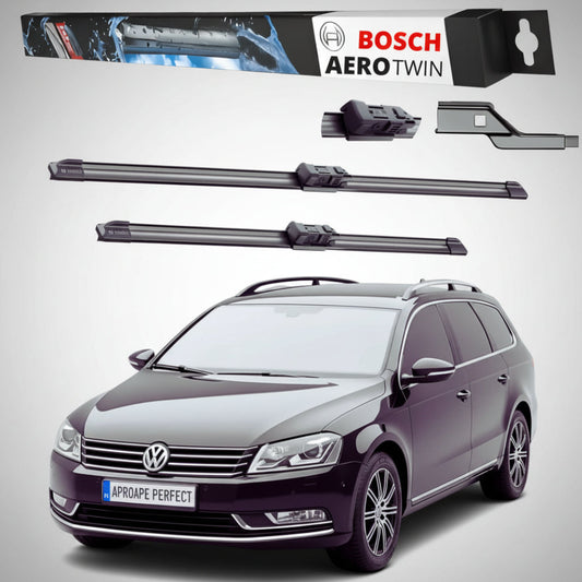 Set Dedicat Ștergătoare față pentru VW Passat B7 Variant (365) 2010-2015 , prindere push-button, Bosch Aerotwin A979S