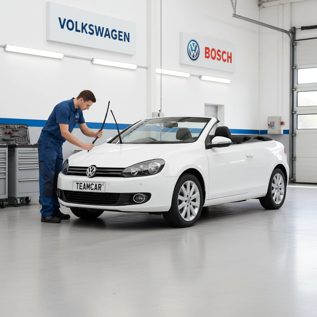 Schimbare Ștergătoare la VW Golf VI Convertible (517) fabricat 2011-2016 cu setul Bosch Aerotwin A979S