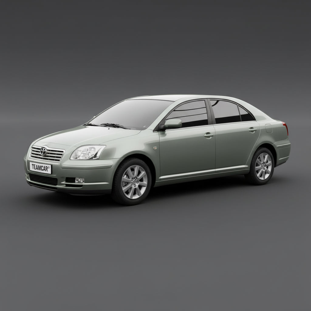 Silver sedan car on a gray background