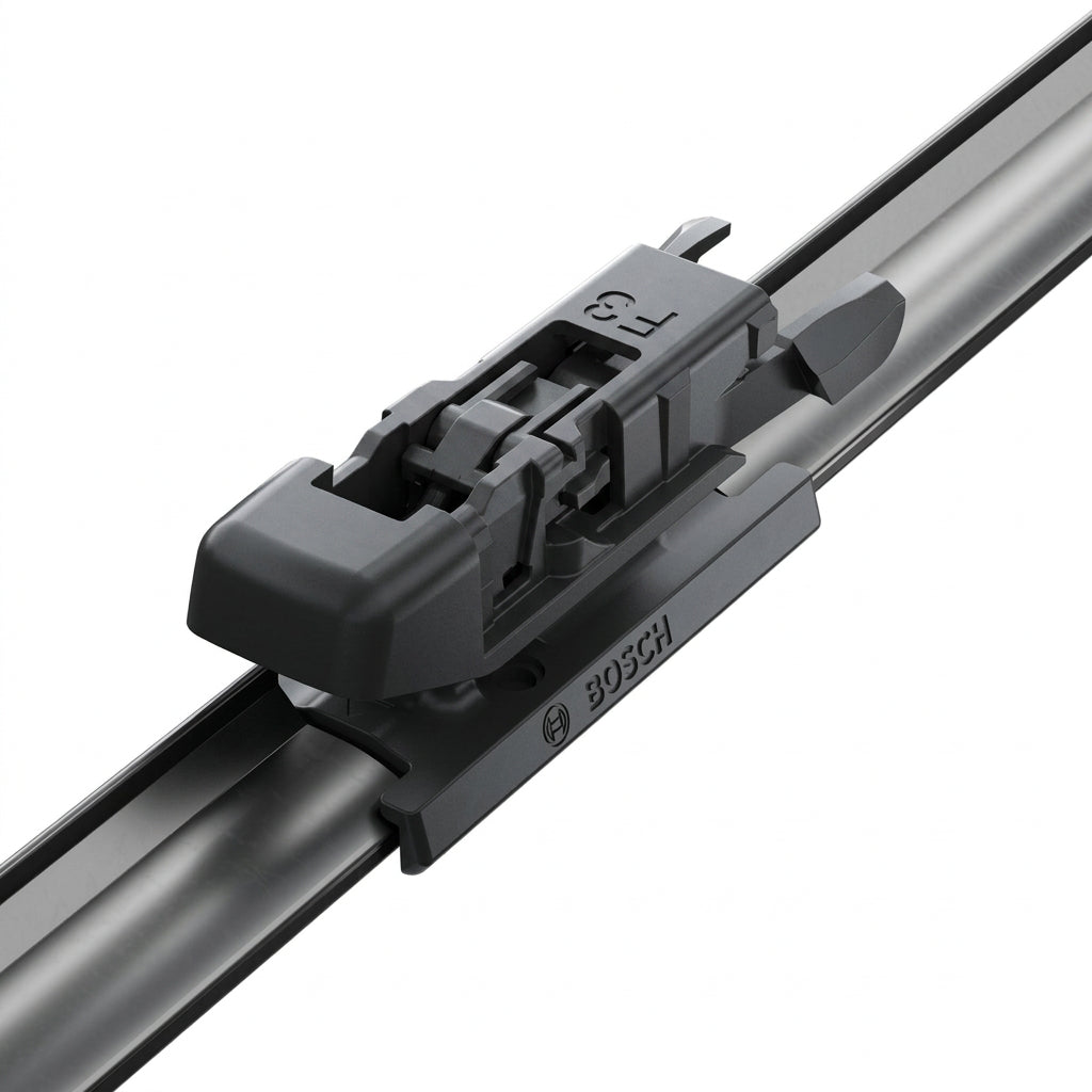 Detaliu adaptor premontat pe lamela Bosch Aerotwin A214S