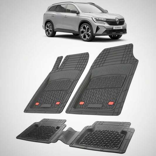 set de covorase din cauciuc negre cu un renault espace vi suv gri in fundal