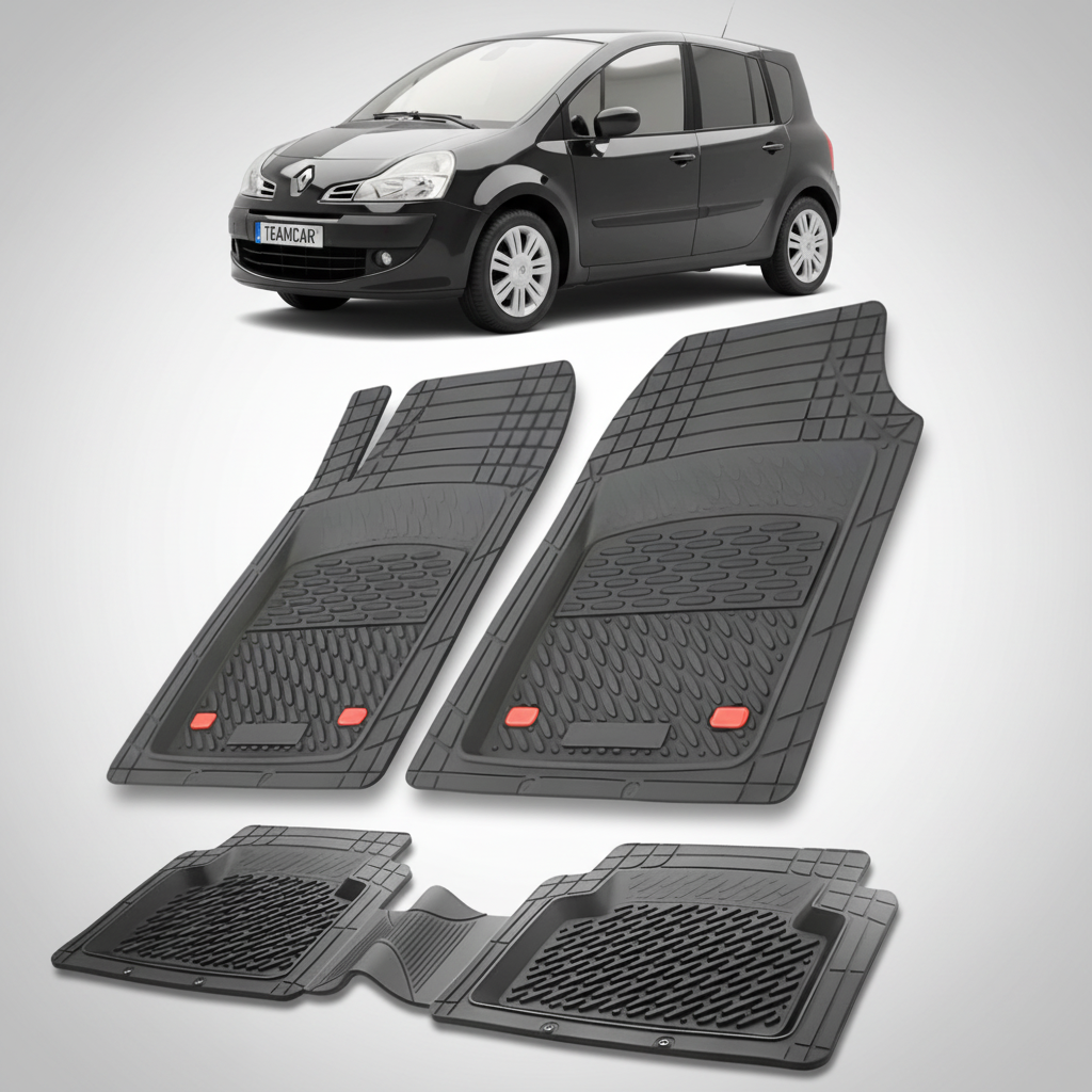 set de covorase din cauciuc negre cu o renault grand modus mpv mic negru in fundal