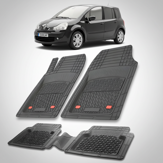 set de covorase din cauciuc negre cu o renault grand modus mpv mic negru in fundal
