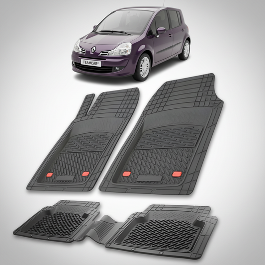 set de covorase din cauciuc negre cu o renault modus 2 mpv mic violet in fundal