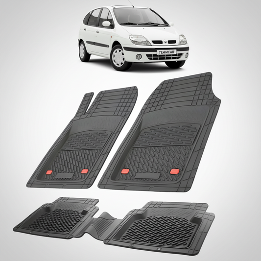 set de covorase din cauciuc negre cu un renault scenic i mpv alb in fundal