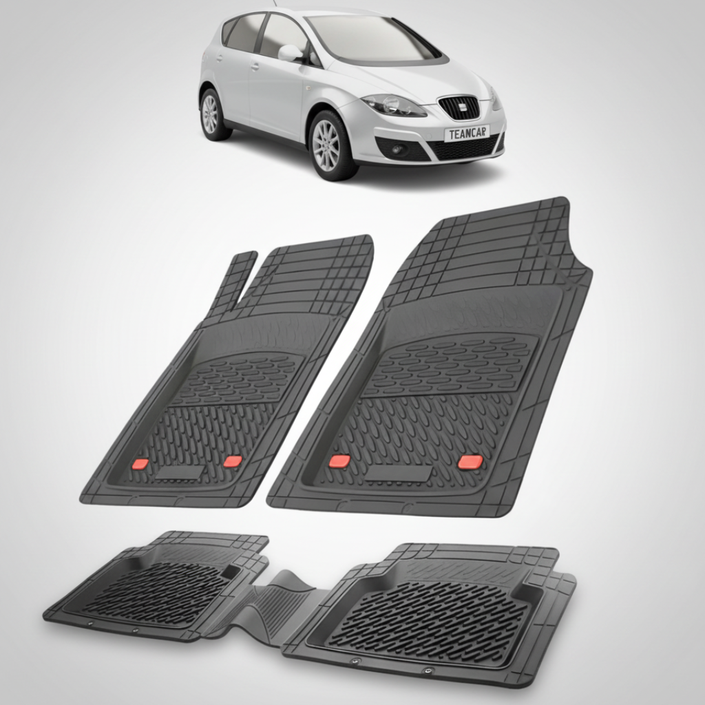 set de covorase din cauciuc negre cu un seat altea mpv facelift gri in fundal