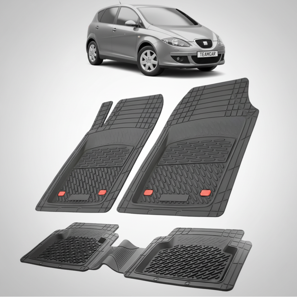 set de covorase din cauciuc negre cu un seat altea mpv gri  in fundal