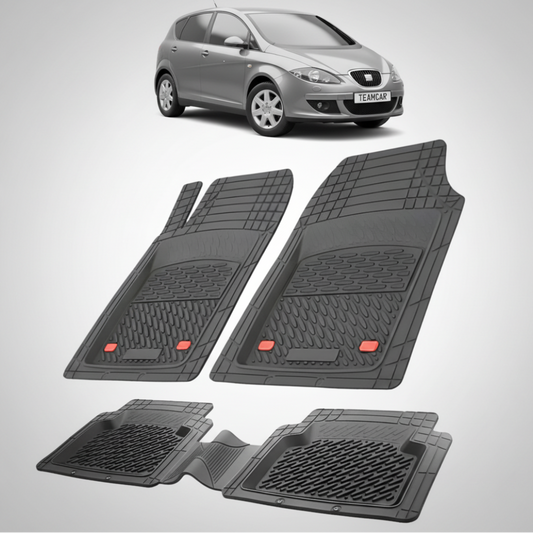 set de covorase din cauciuc negre cu un seat altea mpv gri  in fundal