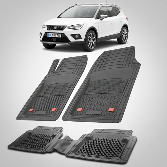 set de covorase din cauciuc negre cu un seat arona mk1 suv alb in fundal