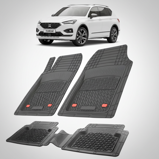 set de covorase din cauciuc negre cu un seat tarraco suv facelift alb in fundal