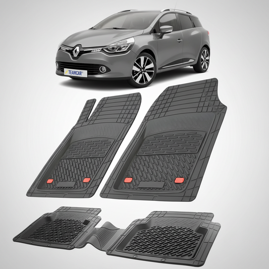 set de covorase din cauciuc negre cu o renault clio iv estate/grandtour gri in fundal
