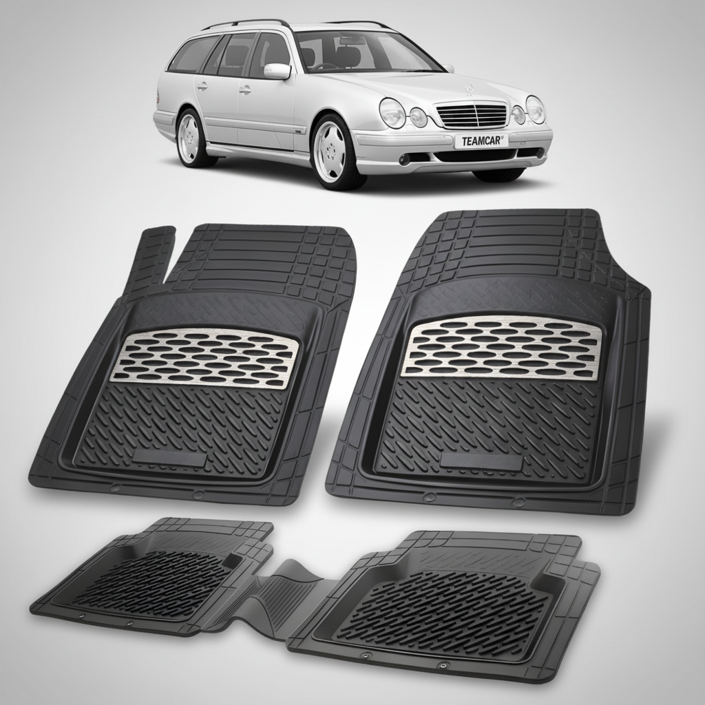 Mercedes-Benz E-Class Compatible Floor Mats S210 1995-2002 | Silver