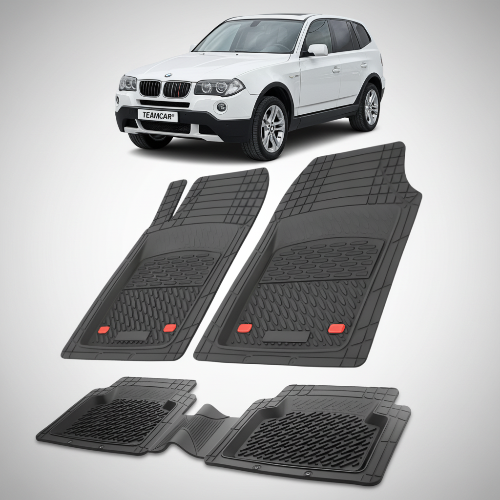 Covorase Auto TEAMCAR® Tip Tăvită pentru BMW X3 E83 2003-2010, Compatibile, Set Complet Față-Spate