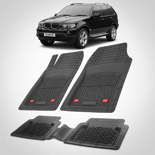 Covorase Auto TEAMCAR® Tip Tăviță pentru BMW X5 E53 1999-2006, Compatibile Universal, Negru, Set Complet Față-Spate