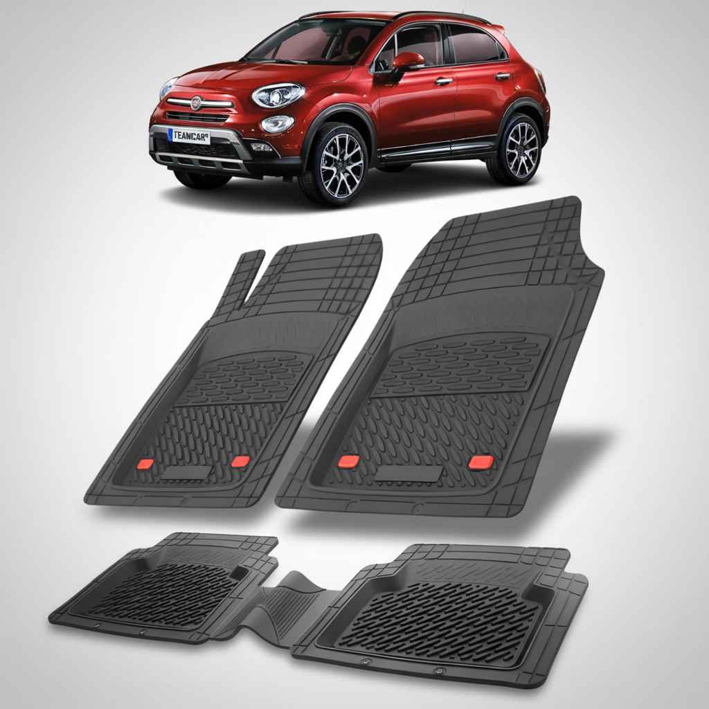Covorase auto pentru Covorase Fiat 500X Facelift Compatibile 2018-2023 |  cauciuc antiderapant, usor de curatat