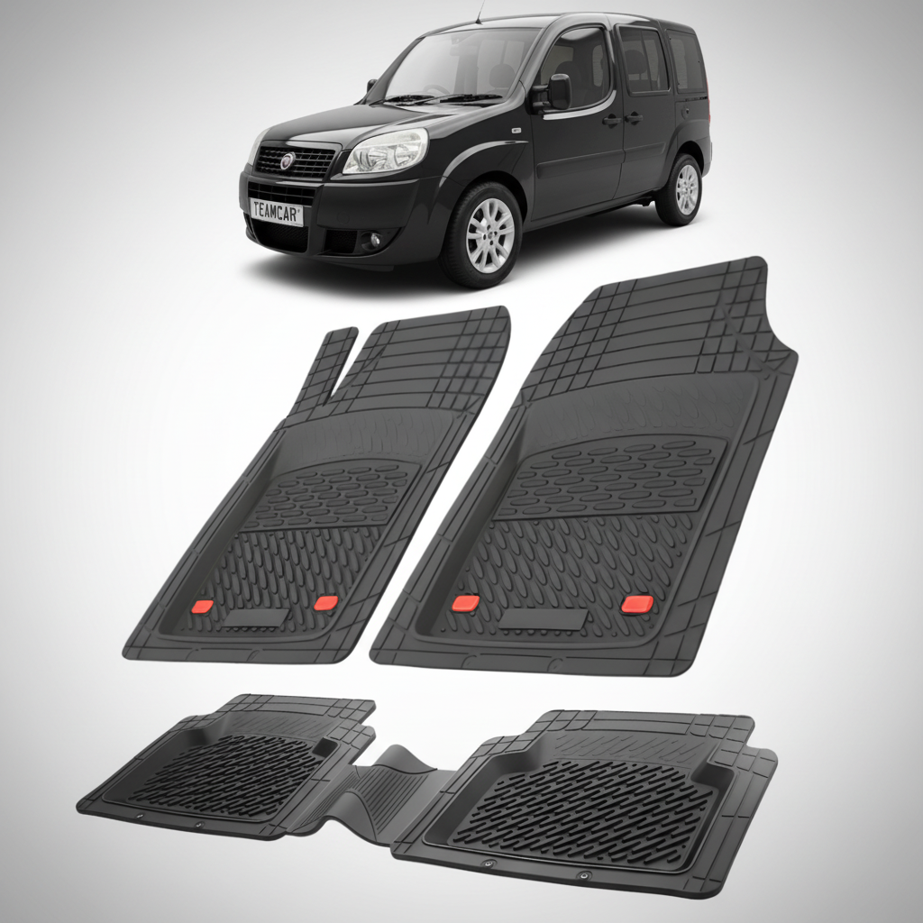 Covorase auto pentru Fiat Doblo Facelift MPV 223 Compatibile 2005-2010 | cauciuc antiderapant, usor de curatat