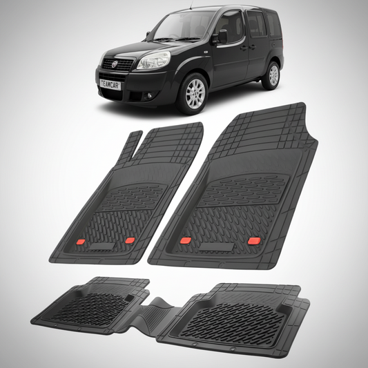Covorase auto pentru Fiat Doblo Facelift MPV 223 Compatibile 2005-2010 | cauciuc antiderapant, usor de curatat
