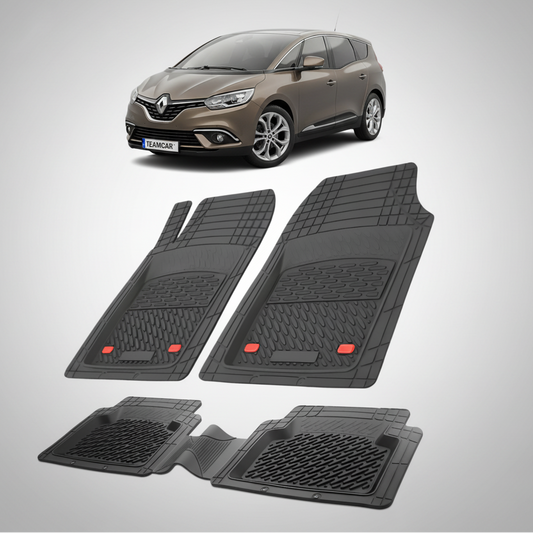 Covorase Auto TeamCar® Tip Tavita Compatibile Renault Grand Scenic IV (2016-2024) Negru Material Rezistent