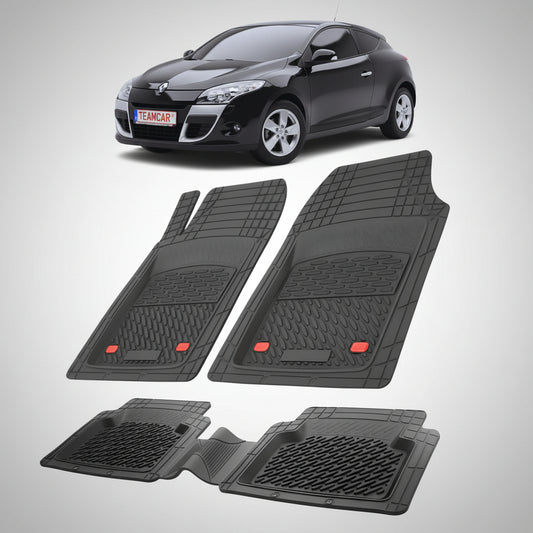 Covorase Auto TeamCar® Tip Tavita Compatibile Renault Megane III Coupe (2008-2016) Negru Material Rezistent