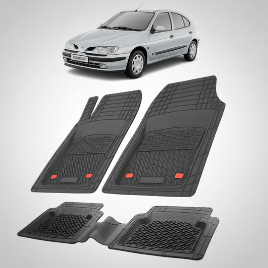 Covorase Auto TeamCar® Tip Tavita Compatibile Renault Megane I (1995-2002) Negru Material Rezistent
