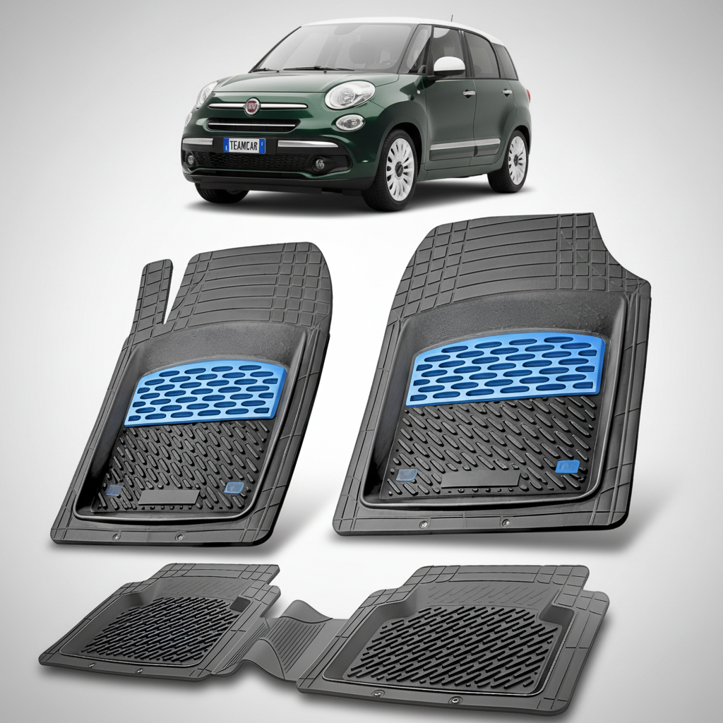 Covorase auto pentru Covorase Fiat 500L Wagon Facelift Compatibile 2017-2021 | cauciuc antiderapant, usor de curatat