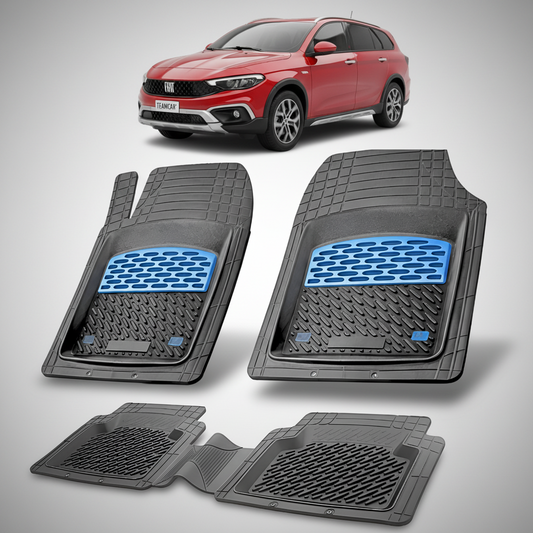 Covorase auto tip tavita dedicate pentru Fiat Tipo Egea Cross Wagon 2021-2026 | Red - cauciuc antiderapant, usor de curatat