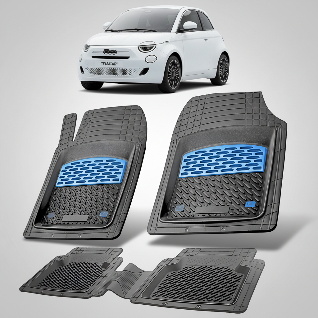 Covorase auto pentru Covorase Fiat 500 Hybrid Compatibile 2020-2024 | cauciuc antiderapant, usor de curatat