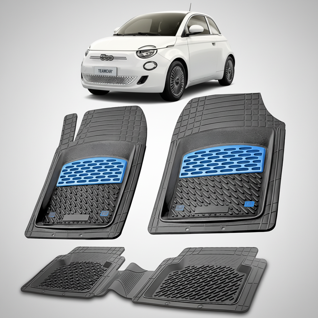 Covorase auto pentru Covorase Fiat 500e Compatibile 2020+ | cauciuc antiderapant, usor de curatat