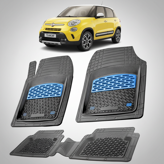 Covorase auto tip tavita pentru Fiat 500L Trekking Compatibile 2013-2017 | cauciuc antiderapant, usor de curatat