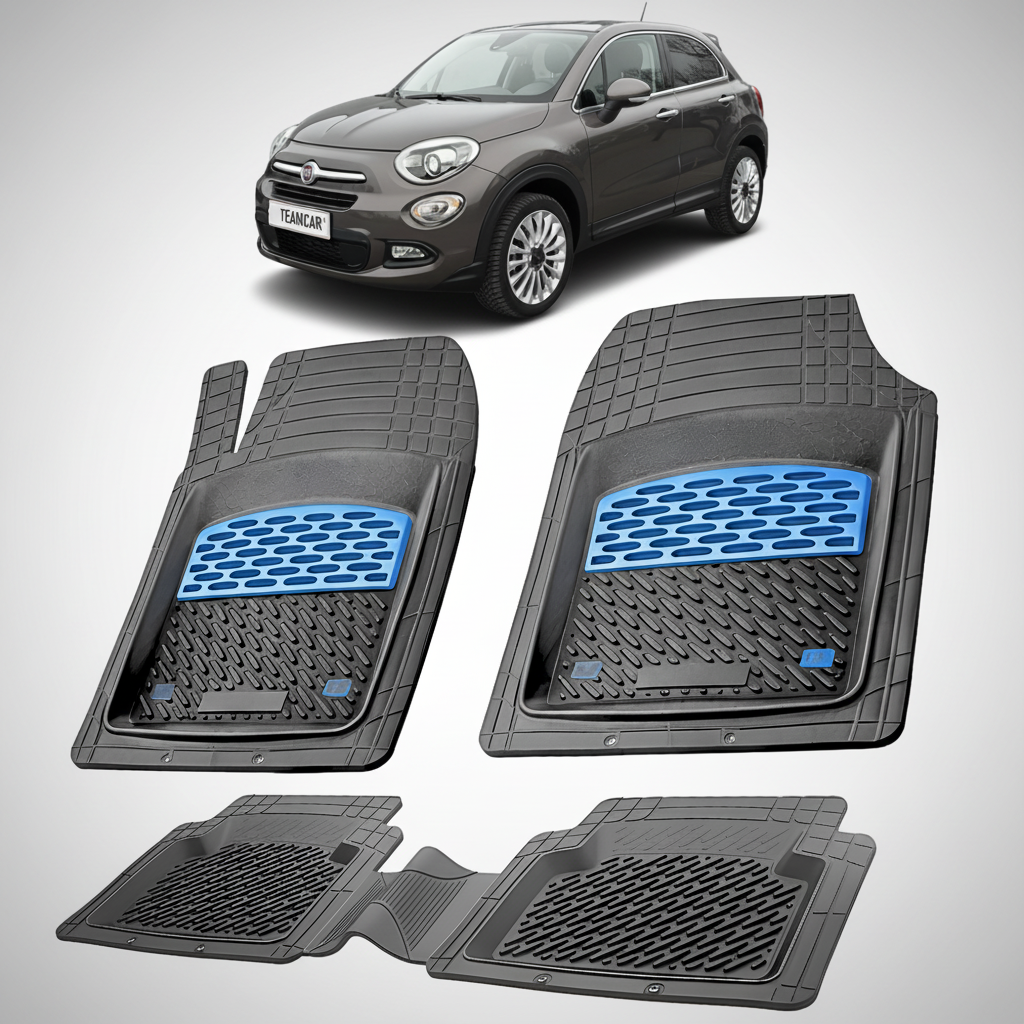 Covorase auto pentru Fiat 500X Compatibile 2014-2018 | cauciuc antiderapant, usor de curatat