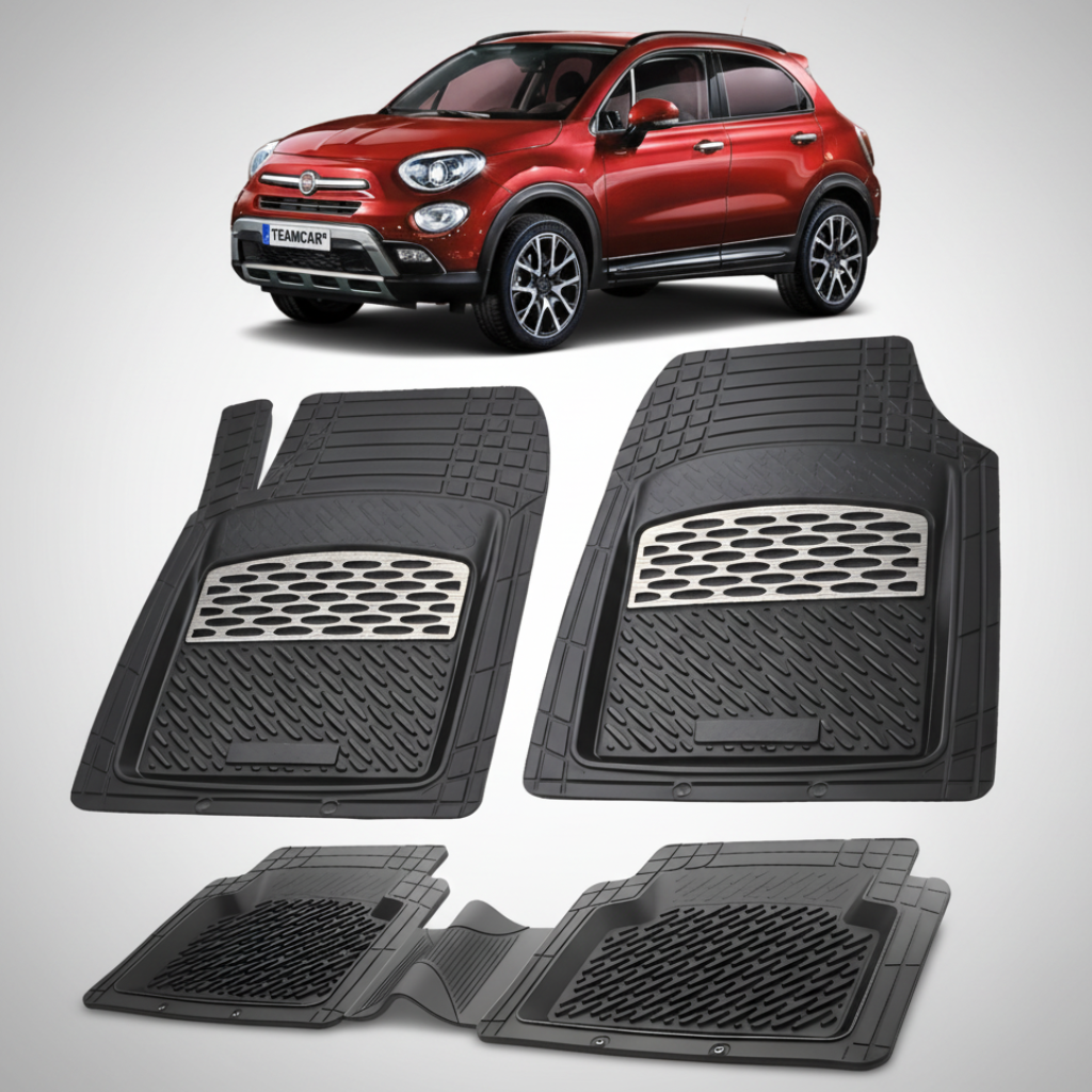 Covorase auto pentru Covorase Fiat 500X Facelift Compatibile 2018-2023 | cauciuc antiderapant, usor de curatat