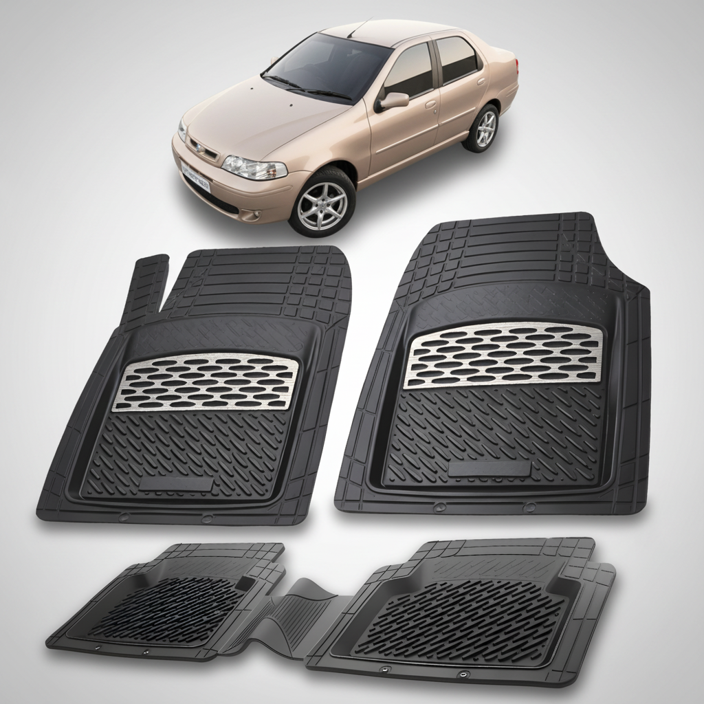 Covorase auto tip tavita dedicate pentru Fiat Albea Sedan 178 Compatibile 2002-2006 | cauciuc antiderapant, usor de curatat