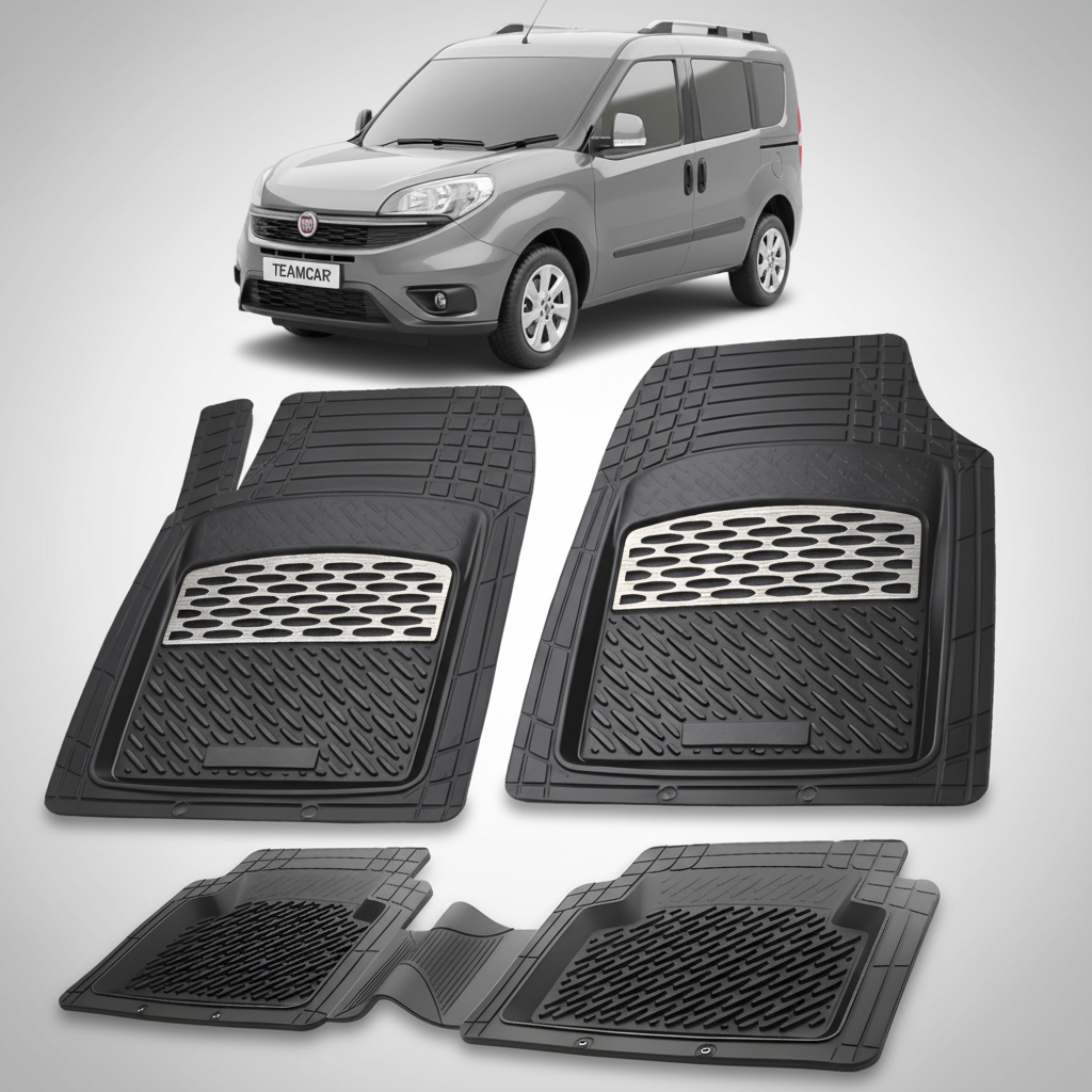 Covorase auto tip tavita dedicate pentru Fiat Doblo Facelift MPV 263 Compatibile 2015-2022 | cauciuc antiderapant, usor de curatat