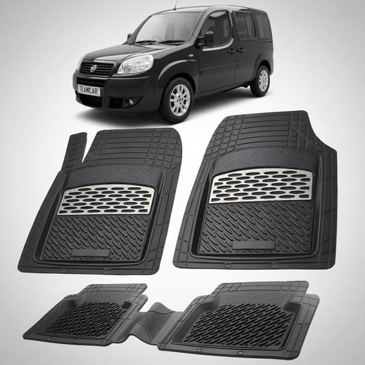 Covorase auto tip tavita pentru Fiat Doblo Facelift MPV 223 Compatibile 2005-2010 | cauciuc antiderapant, usor de curatat