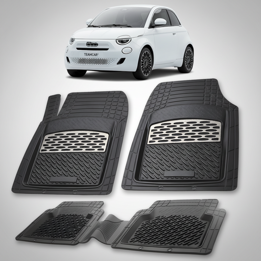 Covorase auto tip tavita dedicate pentru Fiat 500 Hybrid Compatibile 2020-2024 | cauciuc antiderapant, usor de curatat