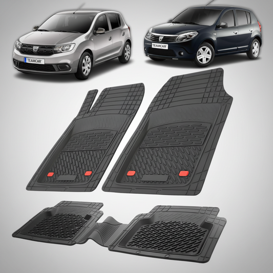 Set de covorase negre din cauciuc pentru dacia sandero 1 și dacia sandero 2. 