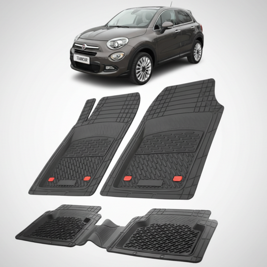 Covorase auto pentru Fiat 500X Compatibile 2014-2018 | cauciuc antiderapant, usor de curatat