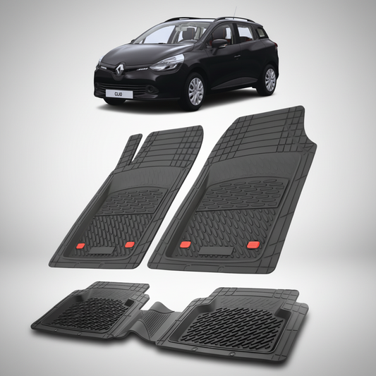 Covorase Auto TeamCar® Tip Tavita Compatibile Renault Clio IV Estate (2012-2019) Negru Material Rezistent