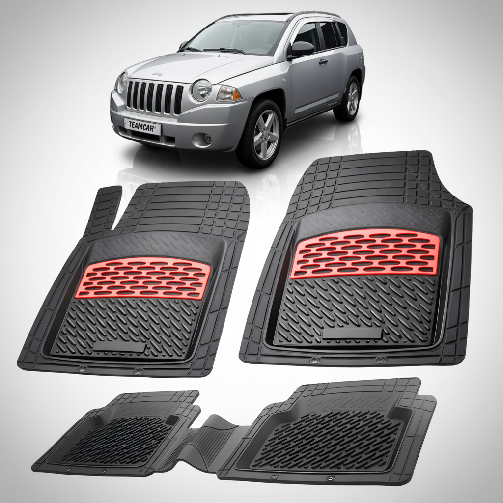 Covorase auto pentru Jeep Compass MK 2007-2016 | cauciuc antiderapant, usor de curatat