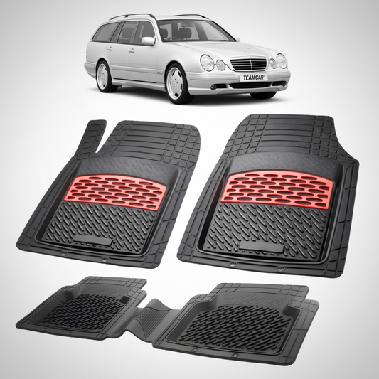 Mercedes-Benz E-Class Compatible S210 1995-2002 Floor Mats | Red