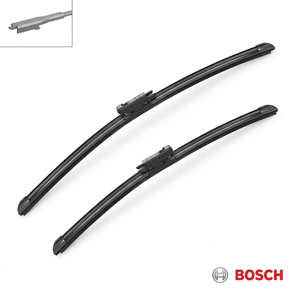 Set două lamele Bosch Aerotwin A967S și ilustrație a brațului