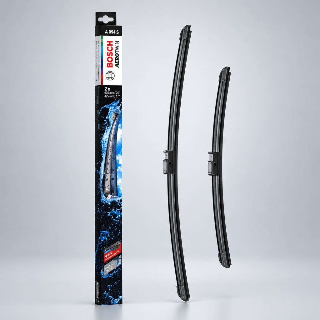 Ambalaj Bosch Aerotwin A094S alături de două ștergătoare