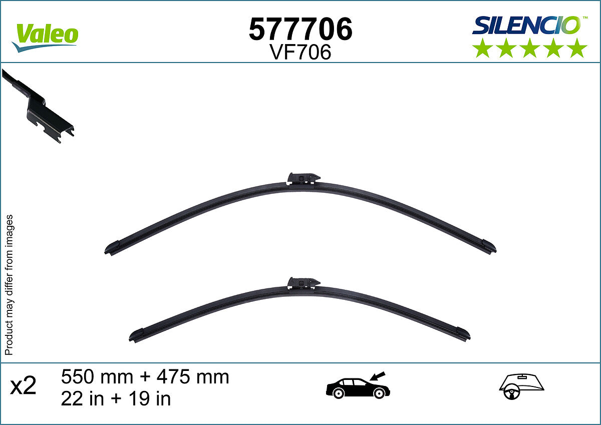 Valeo Silencio 577706 VF706, 550 și 475 mm