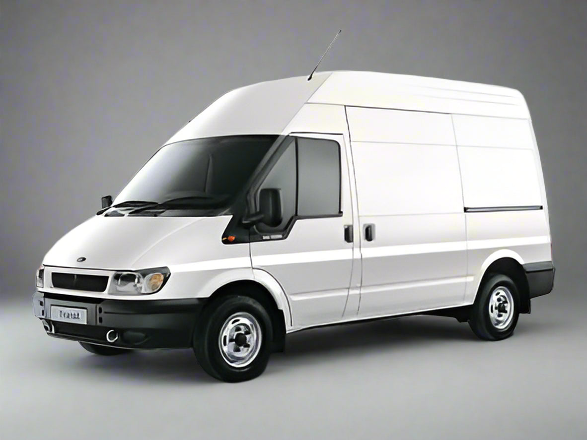 White van on a white background