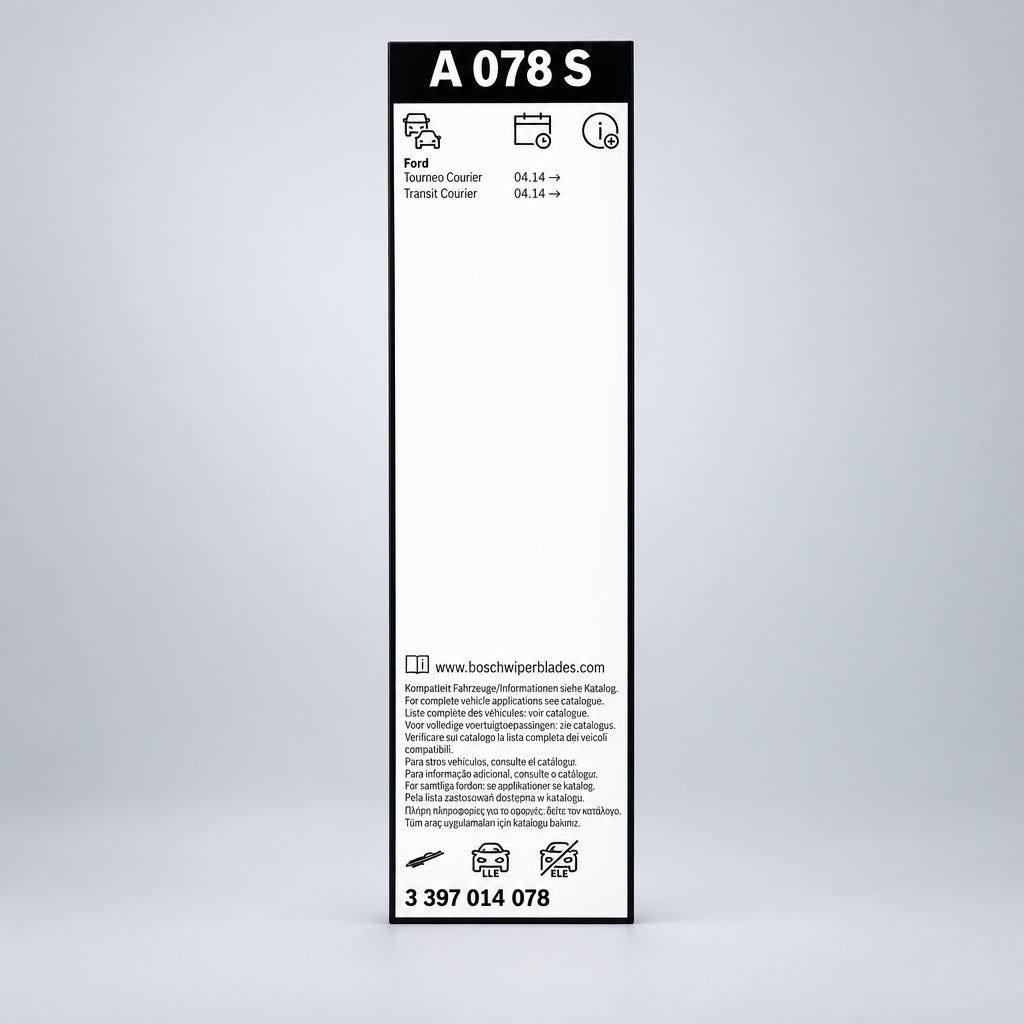 Ambalaj Bosch Aerotwin A078S alături de două ștergătoare